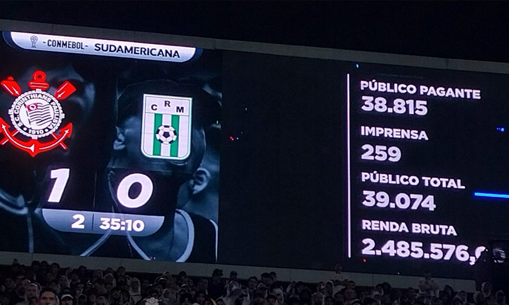 Corinthians-1-x-0-Racing-URU-Publico-e-Renda Corinthians 1x0 Racing-URU - Público e Renda